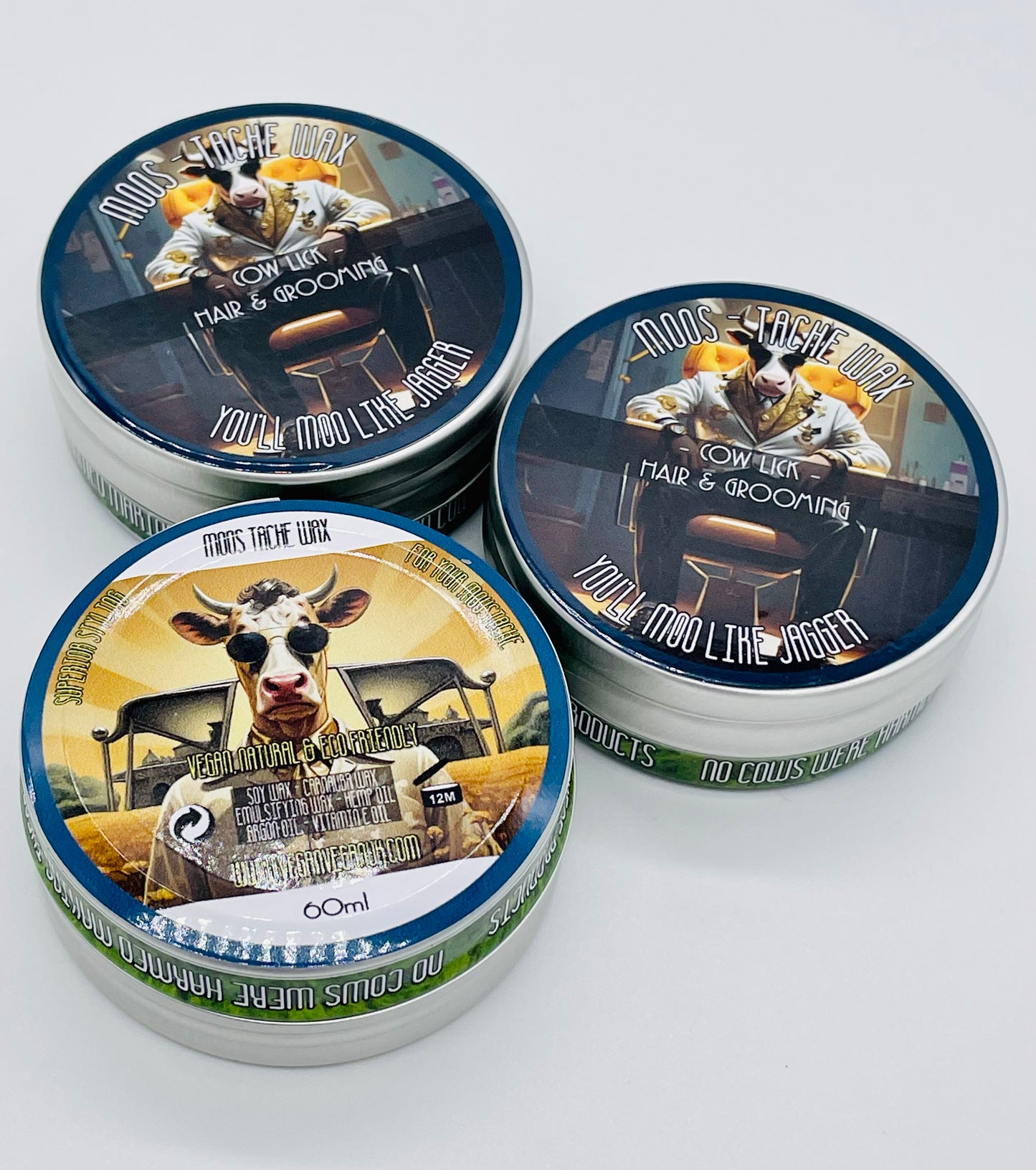 Moo-Stache Wax 🐮 and comb - uk made 🇬🇧 Vegan & cruelty free.
