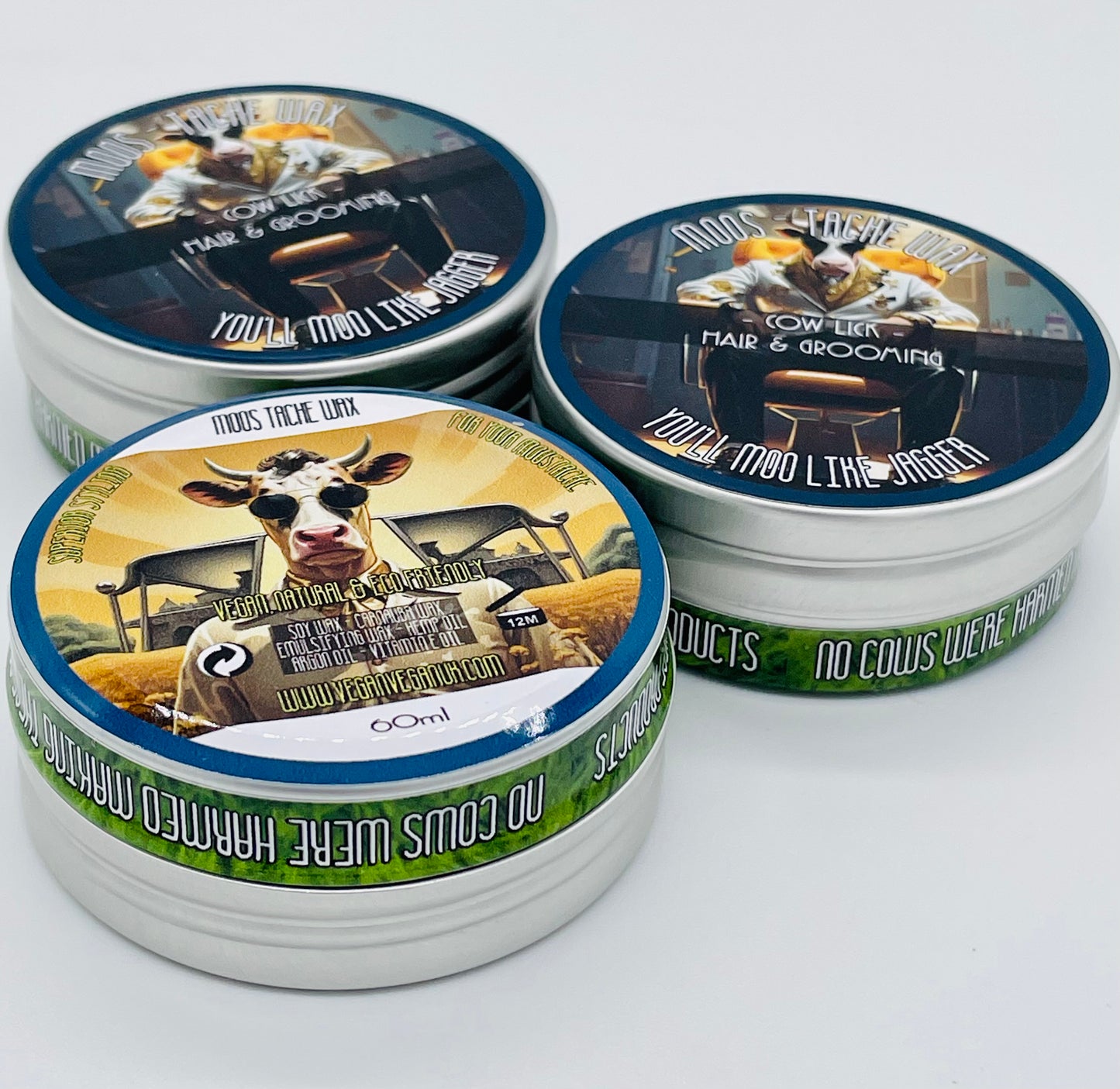 Moo-Stache Wax 🐮 and comb - uk made 🇬🇧 Vegan & cruelty free.