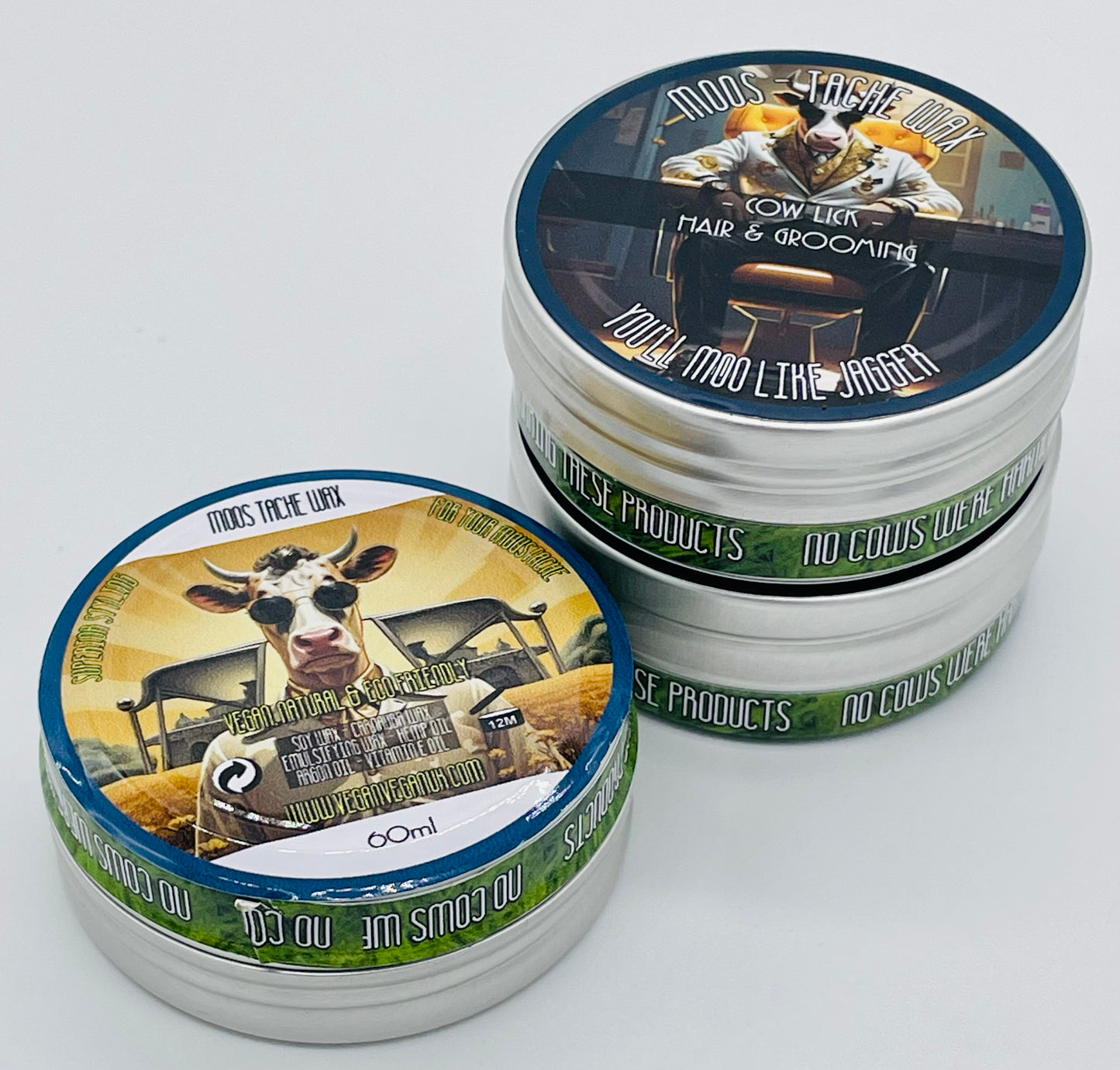 Moo-Stache Wax 🐮 and comb - uk made 🇬🇧 Vegan & cruelty free.