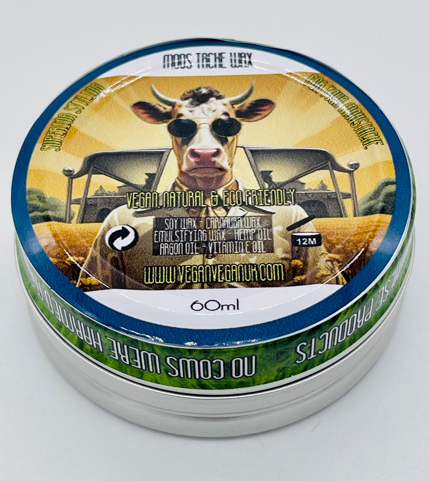 Moo-Stache Wax 🐮 and comb - uk made 🇬🇧 Vegan & cruelty free.